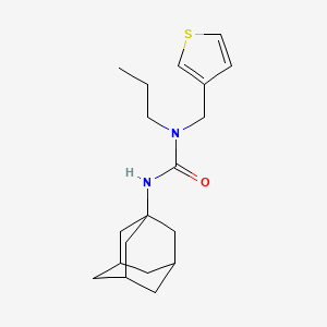 molecular formula C19H28N2OS B2501378 1-(金刚烷-1-基)-3-丙基-3-[(噻吩-3-基)甲基]脲 CAS No. 1396783-04-2