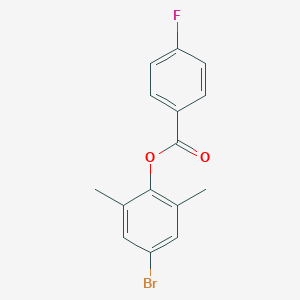 molecular formula C15H12BrFO2 B250138 4-Bromo-2,6-dimethylphenyl 4-fluorobenzoate 