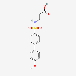 molecular formula C16H17NO5S B2501385 N-(4'-Methoxy-4-biphenylylsulfonyl)-beta-alanine CAS No. 885269-51-2