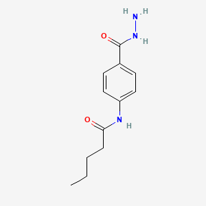 molecular formula C12H17N3O2 B2501387 N-[4-(Hydrazinocarbonyl)phenyl]pentanamide CAS No. 847468-37-5
