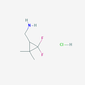 molecular formula C6H12ClF2N B2501388 (2,2-Difluoro-3,3-dimethylcyclopropyl)methanamine hydrochloride CAS No. 1955514-92-7