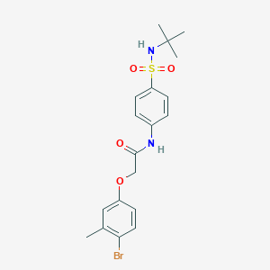 molecular formula C19H23BrN2O4S B250140 2-(4-bromo-3-methylphenoxy)-N-[4-(tert-butylsulfamoyl)phenyl]acetamide 