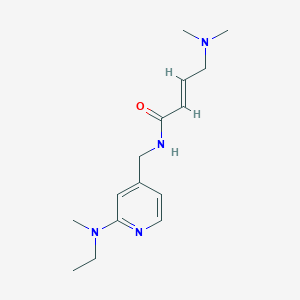 molecular formula C15H24N4O B2501404 (E)-4-(Dimethylamino)-N-[[2-[ethyl(methyl)amino]pyridin-4-yl]methyl]but-2-enamide CAS No. 2411332-34-6