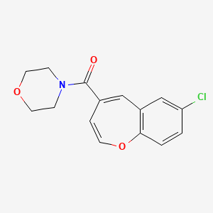 molecular formula C15H14ClNO3 B2501405 （7-氯苯并[b]氧杂庚-4-基）（吗啉代）甲酮 CAS No. 950284-98-7