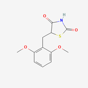 molecular formula C12H13NO4S B2501406 5-(2,6-二甲氧基苄基)-1,3-噻唑烷-2,4-二酮 CAS No. 86733-88-2
