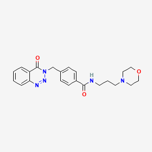 molecular formula C22H25N5O3 B2501421 N-(3-吗啉丙基)-4-((4-氧代苯并[d][1,2,3]三嗪-3(4H)-基)甲基)苯甲酰胺 CAS No. 440330-55-2
