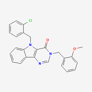 B2501423 5-(2-chlorobenzyl)-3-(2-methoxybenzyl)-3H-pyrimido[5,4-b]indol-4(5H)-one CAS No. 1189490-41-2