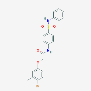 molecular formula C21H19BrN2O4S B250143 2-(4-bromo-3-methylphenoxy)-N-[4-(phenylsulfamoyl)phenyl]acetamide 