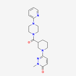 molecular formula C20H26N6O2 B2501433 2-甲基-6-(3-(4-(吡啶-2-基)哌嗪-1-羰基)哌啶-1-基)嘧啶并[3,2-h]-3-酮 CAS No. 1396563-96-4