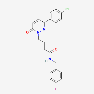 molecular formula C21H19ClFN3O2 B2501434 4-(3-(4-氯苯基)-6-氧代哒嗪-1(6H)-基)-N-(4-氟苄基)丁酰胺 CAS No. 946266-15-5