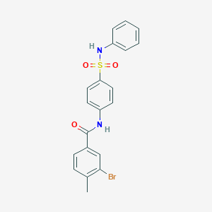 molecular formula C20H17BrN2O3S B250144 3-bromo-4-methyl-N-[4-(phenylsulfamoyl)phenyl]benzamide 