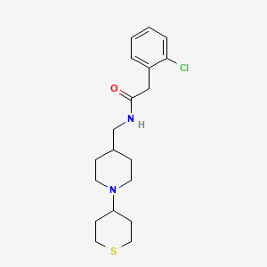 2-(2-chlorophenyl)-N-((1-(tetrahydro-2H-thiopyran-4-yl)piperidin-4-yl)methyl)acetamide