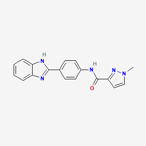 molecular formula C18H15N5O B2501442 N-(4-(1H-苯并[d]咪唑-2-基)苯基)-1-甲基-1H-吡唑-3-甲酰胺 CAS No. 1171725-00-0