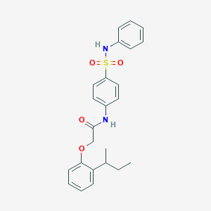 molecular formula C24H26N2O4S B250145 N-[4-(anilinosulfonyl)phenyl]-2-(2-sec-butylphenoxy)acetamide 