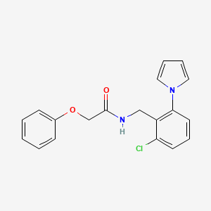 molecular formula C19H17ClN2O2 B2501451 N-[2-chloro-6-(1H-pyrrol-1-yl)benzyl]-2-phenoxyacetamide CAS No. 866042-76-4