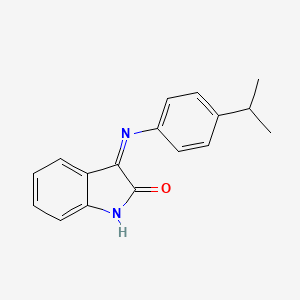molecular formula C17H16N2O B2501456 3-((4-(异丙基)苯基)亚氨基)吲哚-2-酮 CAS No. 390379-39-2