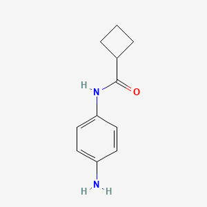 molecular formula C11H14N2O B2501465 N-(4-氨基苯基)环丁烷甲酰胺 CAS No. 299440-37-2