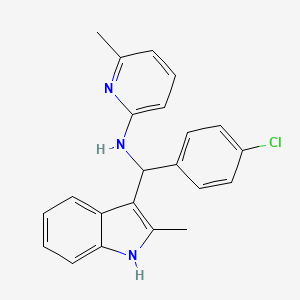N-[(4-chlorophenyl)(2-methyl-1H-indol-3-yl)methyl]-6-methylpyridin-2-amine