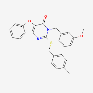 3-(3-methoxybenzyl)-2-[(4-methylbenzyl)sulfanyl][1]benzofuro[3,2-d]pyrimidin-4(3H)-one
