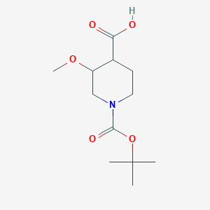 molecular formula C12H21NO5 B2501496 1-[(tert-Butoxy)carbonyl]-3-methoxypiperidine-4-carboxylic acid CAS No. 1785096-97-0