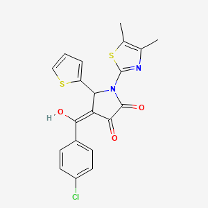 4-(4-chlorobenzoyl)-1-(4,5-dimethylthiazol-2-yl)-3-hydroxy-5-(thiophen-2-yl)-1H-pyrrol-2(5H)-one