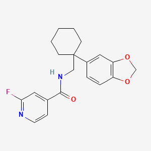 N-{[1-(2H-1,3-benzodioxol-5-yl)cyclohexyl]methyl}-2-fluoropyridine-4-carboxamide