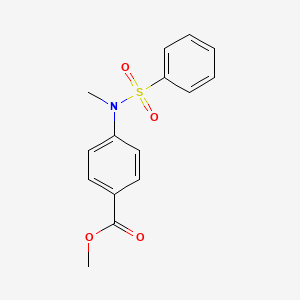 molecular formula C15H15NO4S B2501499 Methyl 4-[methyl(phenylsulfonyl)amino]benzoate CAS No. 357309-29-6