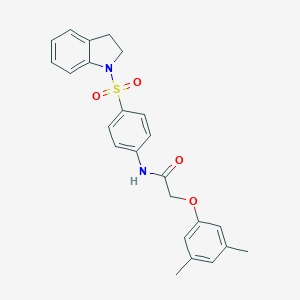 molecular formula C24H24N2O4S B250150 N-[4-(2,3-dihydro-1H-indol-1-ylsulfonyl)phenyl]-2-(3,5-dimethylphenoxy)acetamide 