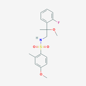 N-(2-(2-fluorophenyl)-2-methoxypropyl)-4-methoxy-2-methylbenzenesulfonamide