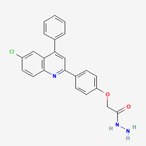 2-[4-(6-Chloro-4-phenylquinolin-2-yl)phenoxy]acetohydrazide