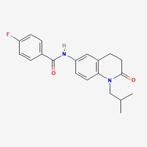 molecular formula C20H21FN2O2 B2501508 4-fluoro-N-(1-isobutyl-2-oxo-1,2,3,4-tetrahydroquinolin-6-yl)benzamide CAS No. 941953-93-1