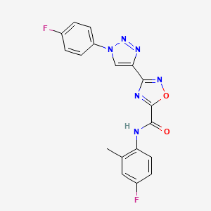 N~5~-(4-fluoro-2-methylphenyl)-3-[1-(4-fluorophenyl)-1H-1,2,3-triazol-4-yl]-1,2,4-oxadiazole-5-carboxamide