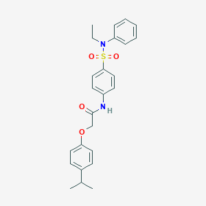 molecular formula C25H28N2O4S B250153 N-{4-[(ethylanilino)sulfonyl]phenyl}-2-(4-isopropylphenoxy)acetamide 