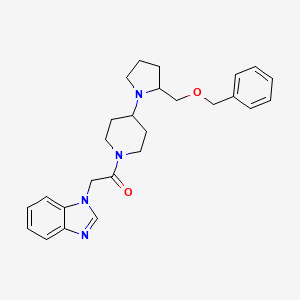 2-(1H-benzo[d]imidazol-1-yl)-1-(4-(2-((benzyloxy)methyl)pyrrolidin-1-yl)piperidin-1-yl)ethanone