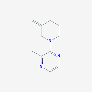 molecular formula C11H15N3 B2501541 2-甲基-3-(3-亚甲基哌啶-1-基)吡嗪 CAS No. 2034374-54-2