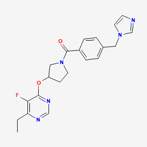 (4-((1H-imidazol-1-yl)methyl)phenyl)(3-((6-ethyl-5-fluoropyrimidin-4-yl)oxy)pyrrolidin-1-yl)methanone