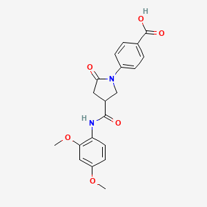 4-{4-[(2,4-Dimethoxyphenyl)carbamoyl]-2-oxopyrrolidin-1-yl}benzoic acid