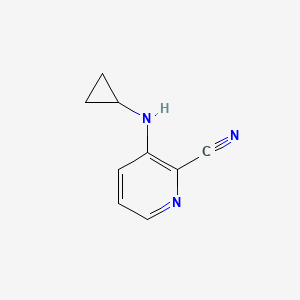 molecular formula C9H9N3 B2501547 3-(Cyclopropylamino)pyridine-2-carbonitrile CAS No. 1520663-92-6
