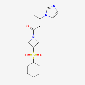 1-(3-(cyclohexylsulfonyl)azetidin-1-yl)-3-(1H-imidazol-1-yl)butan-1-one