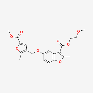2-Methoxyethyl 5-{[5-(methoxycarbonyl)-2-methylfuran-3-yl]methoxy}-2-methyl-1-benzofuran-3-carboxylate