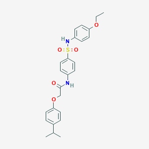 molecular formula C25H28N2O5S B250156 N-{4-[(4-ethoxyanilino)sulfonyl]phenyl}-2-(4-isopropylphenoxy)acetamide 