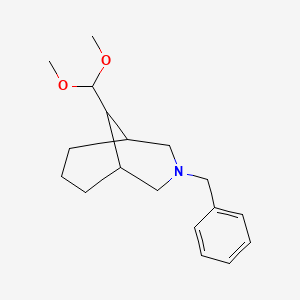 molecular formula C18H27NO2 B2501562 3-Benzyl-9-(dimethoxymethyl)-3-azabicyclo[3.3.1]nonane CAS No. 2193059-27-5