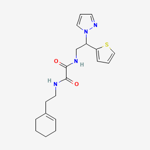 N1-(2-(1H-pyrazol-1-yl)-2-(thiophen-2-yl)ethyl)-N2-(2-(cyclohex-1-en-1-yl)ethyl)oxalamide