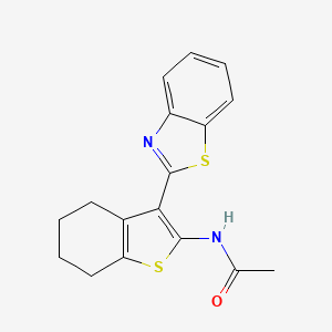 N-(3-(benzo[d]thiazol-2-yl)-4,5,6,7-tetrahydrobenzo[b]thiophen-2-yl)acetamide