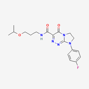 8-(4-fluorophenyl)-N-(3-isopropoxypropyl)-4-oxo-4,6,7,8-tetrahydroimidazo[2,1-c][1,2,4]triazine-3-carboxamide