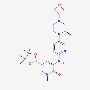 1-methyl-3-[[5-[(2S)-2-methyl-4-(oxetan-3-yl)piperazin-1-yl]-2-pyridyl]amino]-5-(4,4,5,5-tetramethyl-1,3,2-dioxaborolan-2-yl)pyridin-2-one