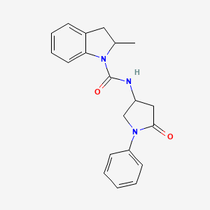 2-methyl-N-(5-oxo-1-phenylpyrrolidin-3-yl)indoline-1-carboxamide