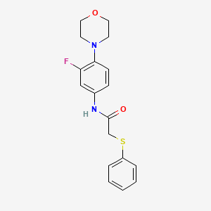 molecular formula C18H19FN2O2S B2501586 N-(3-氟-4-吗啉苯基)-2-(苯硫基)乙酰胺 CAS No. 866136-84-7