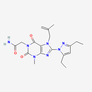 2-[8-(3,5-Diethylpyrazolyl)-3-methyl-7-(2-methylprop-2-enyl)-2,6-dioxo-1,3,7-t rihydropurinyl]acetamide