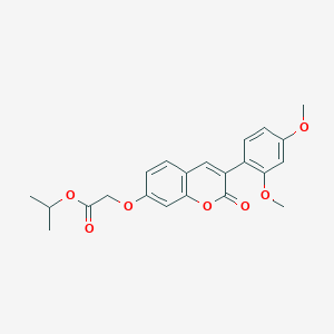 molecular formula C22H22O7 B2501591 Methylethyl 2-[3-(2,4-dimethoxyphenyl)-2-oxochromen-7-yloxy]acetate CAS No. 864753-39-9